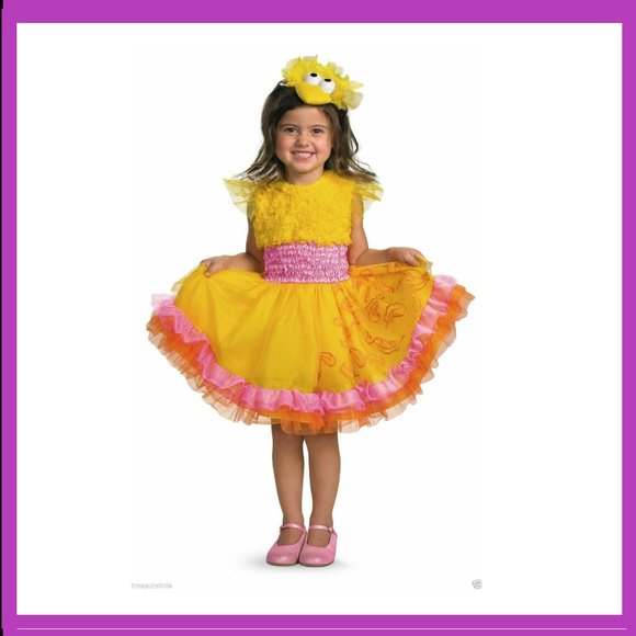SESAME STREET "BIG BIRD" FRILLY  ADORED GIRLS SIZE 2T COMPLETE COSTUME SET NWT! - Picture 2 of 12